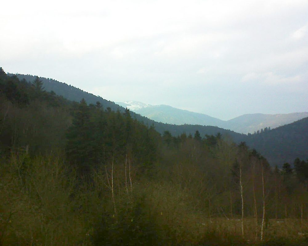 Le petit ballon vu depuis le Domaine Langmatt à Murbach le 20.02.2019 à 17:15 Le petit ballon (Alsace, Vosges) le 20.02.2019 à 17:15