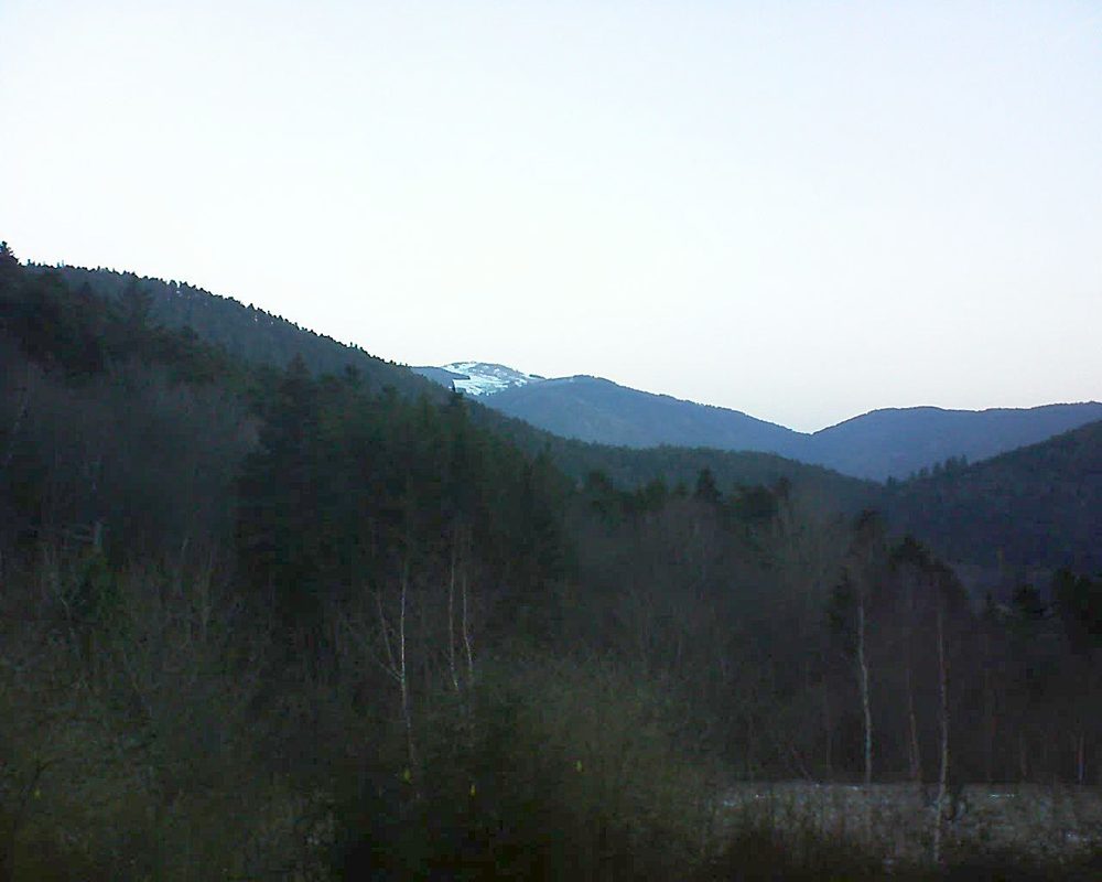 Le petit ballon vu depuis le Domaine Langmatt à Murbach le 21.02.2019 à 07:30 Le petit ballon (Alsace, Vosges) le 21.02.2019 à 07:30