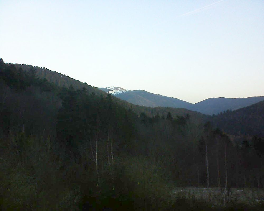 Le petit ballon vu depuis le Domaine Langmatt à Murbach le 21.02.2019 à 07:45 Le petit ballon (Alsace, Vosges) le 21.02.2019 à 07:45