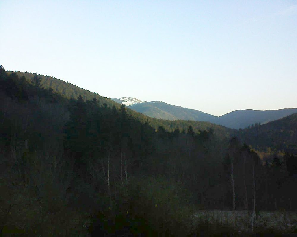 Le petit ballon vu depuis le Domaine Langmatt à Murbach le 21.02.2019 à 08:00 Le petit ballon (Alsace, Vosges) le 21.02.2019 à 08:00