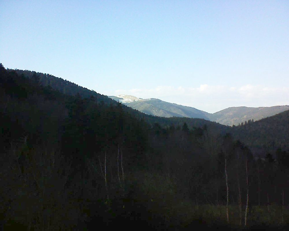 Le petit ballon vu depuis le Domaine Langmatt à Murbach le 21.02.2019 à 16:15 Le petit ballon (Alsace, Vosges) le 21.02.2019 à 16:15