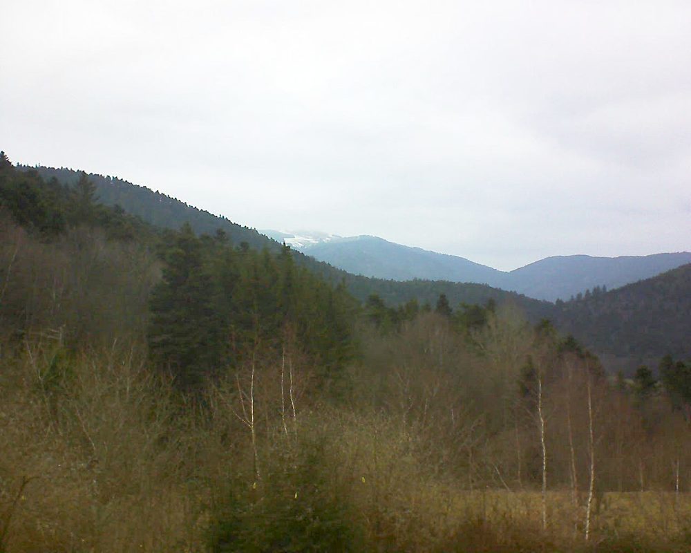 Le petit ballon vu depuis le Domaine Langmatt à Murbach le 22.02.2019 à 09:00 Le petit ballon (Alsace, Vosges) le 22.02.2019 à 09:00