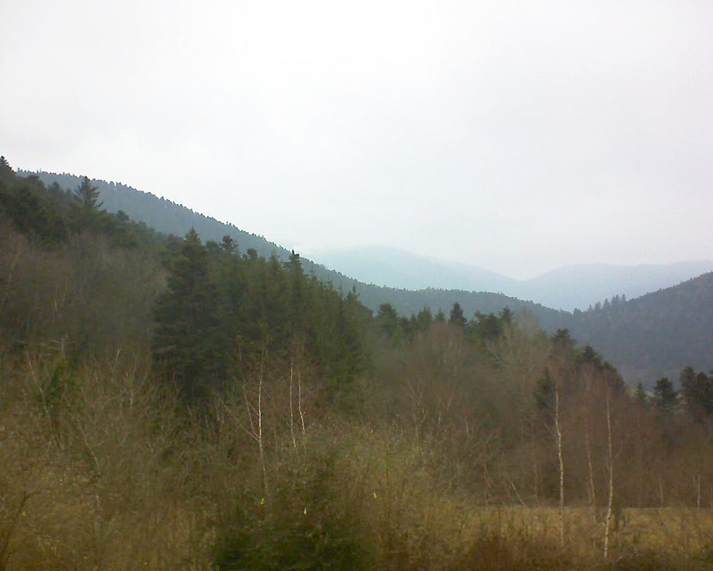Le petit ballon vu depuis le Domaine Langmatt à Murbach le 22.02.2019 à 10:15 Le petit ballon (Alsace, Vosges) le 22.02.2019 à 10:15