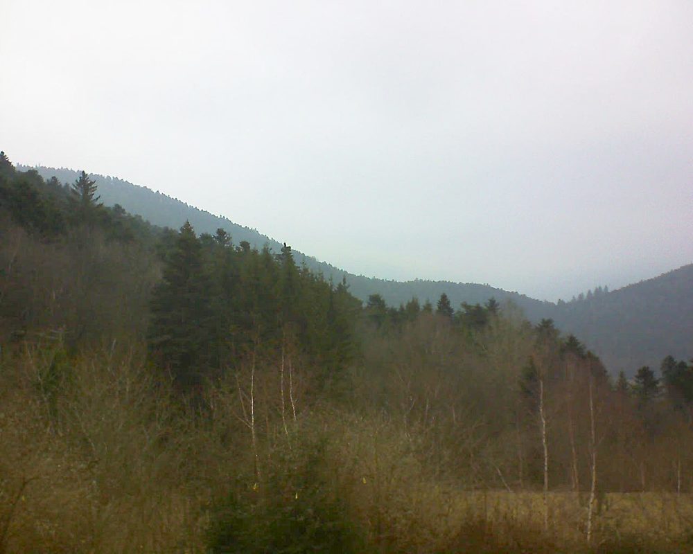 Le petit ballon vu depuis le Domaine Langmatt à Murbach le 22.02.2019 à 11:00 Le petit ballon (Alsace, Vosges) le 22.02.2019 à 11:00