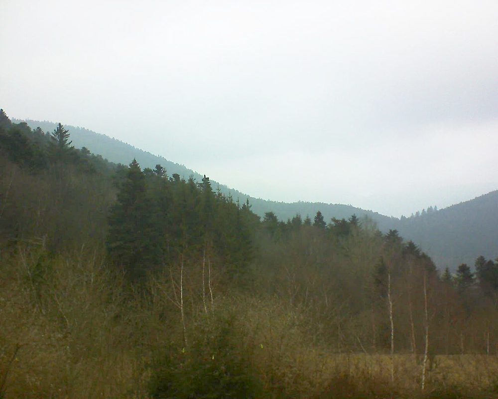 Le petit ballon vu depuis le Domaine Langmatt à Murbach le 22.02.2019 à 11:15 Le petit ballon (Alsace, Vosges) le 22.02.2019 à 11:15