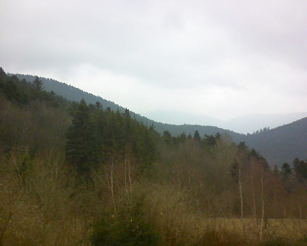 Le petit ballon vu depuis le Domaine Langmatt à Murbach le 22.02.2019 à 11:30 Le petit ballon (Alsace, Vosges) le 22.02.2019 à 11:30