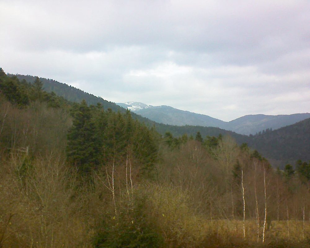 Le petit ballon vu depuis le Domaine Langmatt à Murbach le 22.02.2019 à 13:00 Le petit ballon (Alsace, Vosges) le 22.02.2019 à 13:00