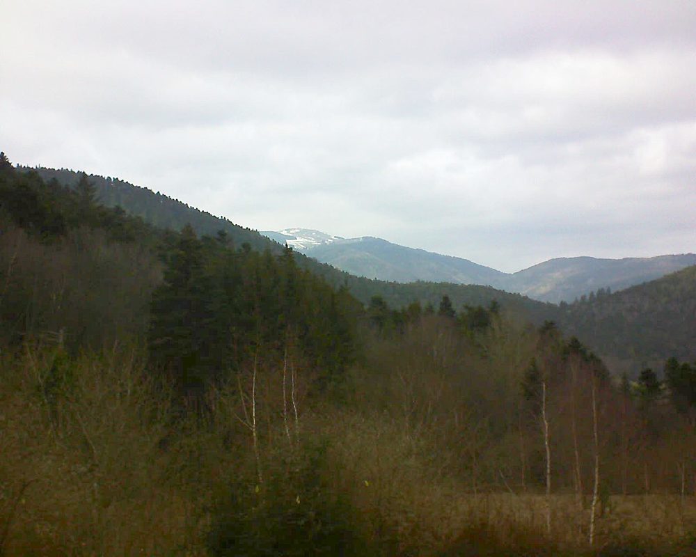 Le petit ballon vu depuis le Domaine Langmatt à Murbach le 22.02.2019 à 13:45 Le petit ballon (Alsace, Vosges) le 22.02.2019 à 13:45