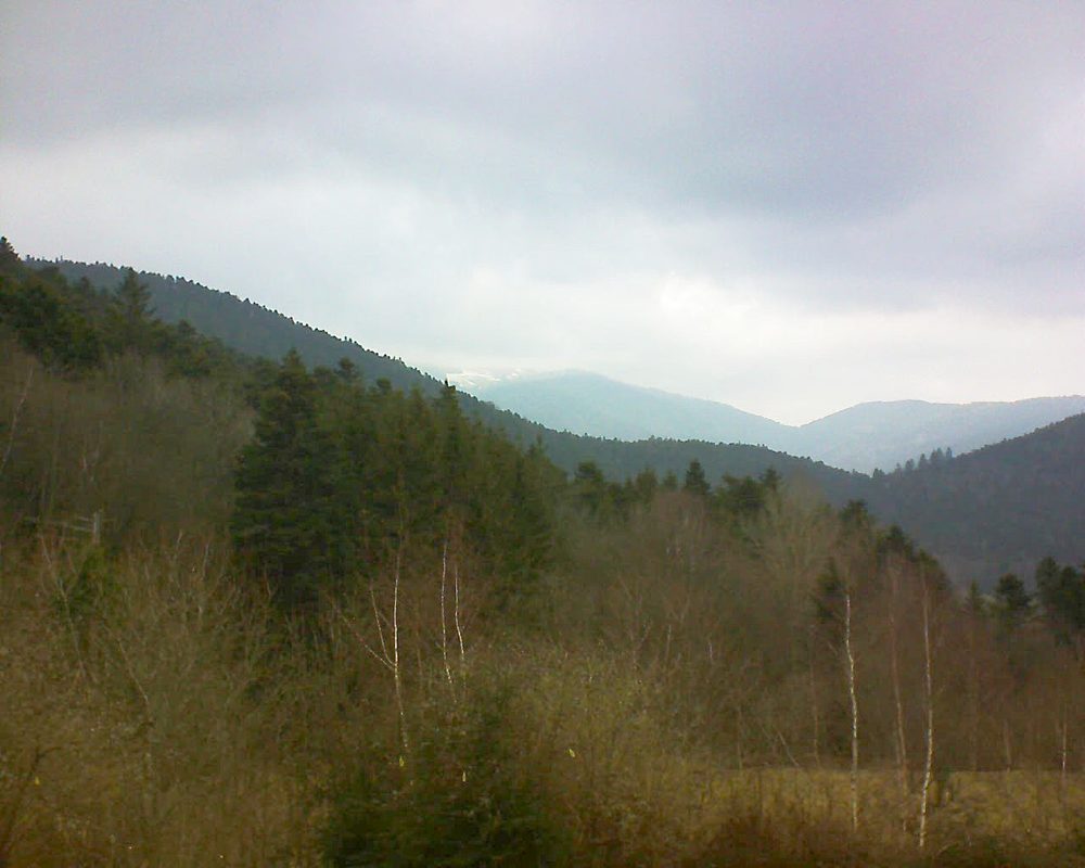 Le petit ballon vu depuis le Domaine Langmatt à Murbach le 22.02.2019 à 15:30 Le petit ballon (Alsace, Vosges) le 22.02.2019 à 15:30