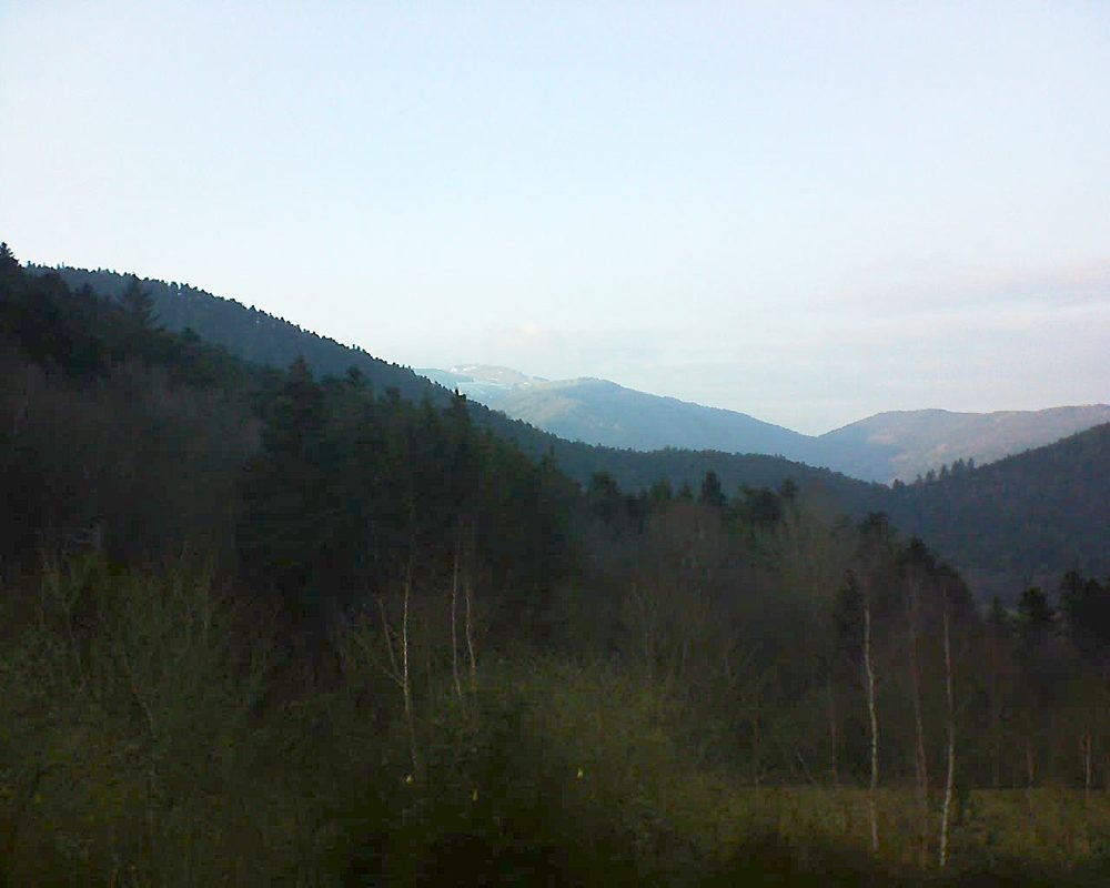 Le petit ballon vu depuis le Domaine Langmatt à Murbach le 22.02.2019 à 17:15 Le petit ballon (Alsace, Vosges) le 22.02.2019 à 17:15
