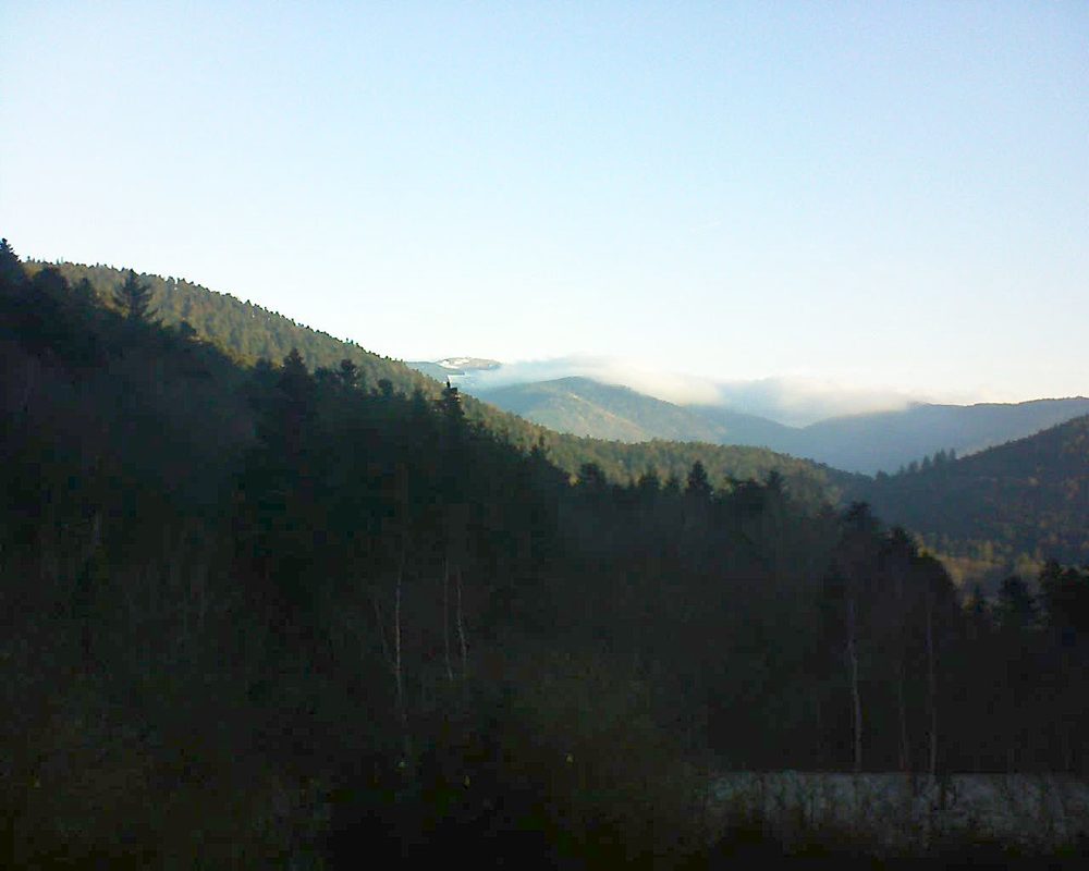 Le petit ballon vu depuis le Domaine Langmatt à Murbach le 23.02.2019 à 08:00 Le petit ballon (Alsace, Vosges) le 23.02.2019 à 08:00