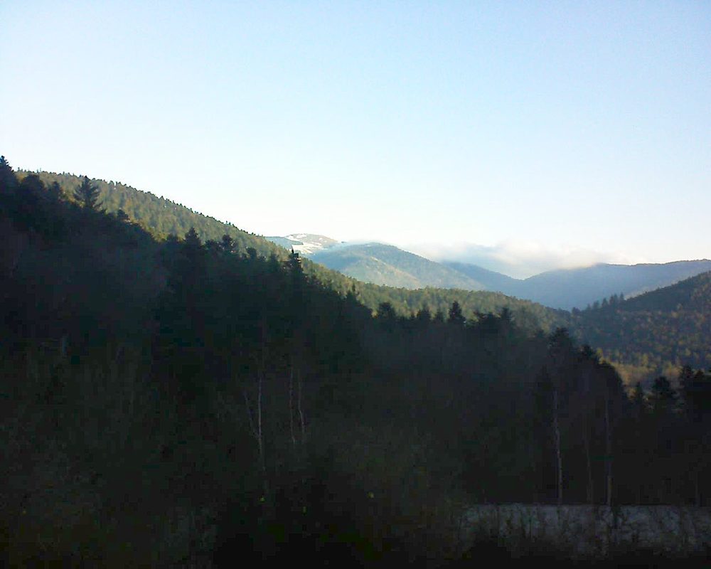 Le petit ballon vu depuis le Domaine Langmatt à Murbach le 23.02.2019 à 08:15 Le petit ballon (Alsace, Vosges) le 23.02.2019 à 08:15