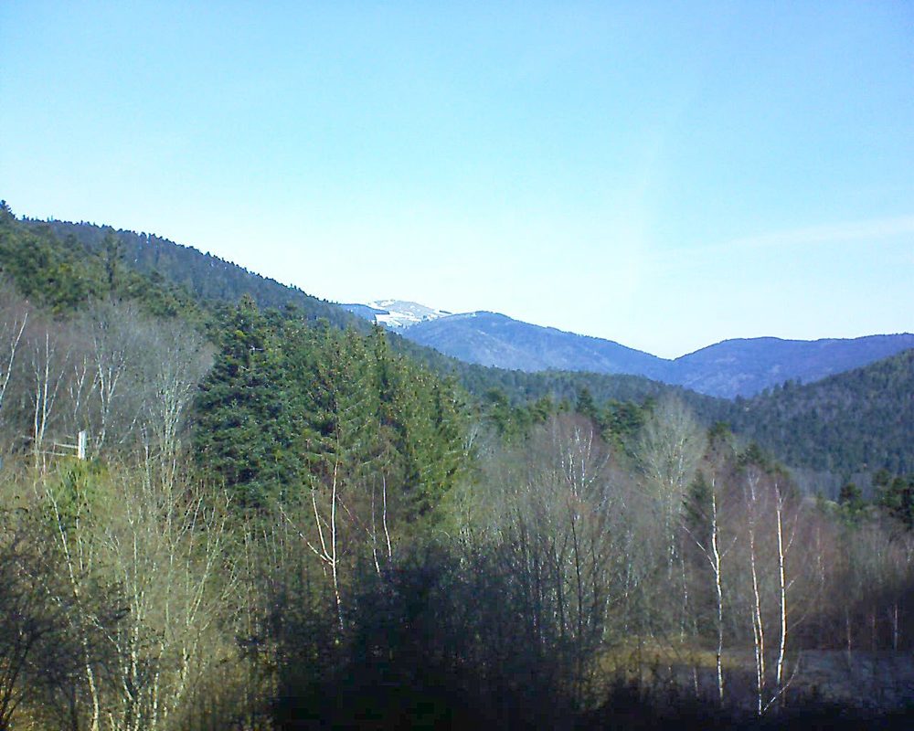 Le petit ballon vu depuis le Domaine Langmatt à Murbach le 23.02.2019 à 11:00 Le petit ballon (Alsace, Vosges) le 23.02.2019 à 11:00