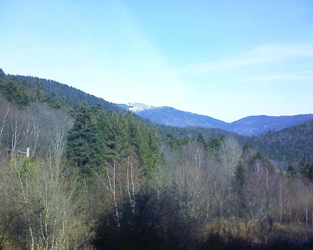 Le petit ballon vu depuis le Domaine Langmatt à Murbach le 23.02.2019 à 11:15 Le petit ballon (Alsace, Vosges) le 23.02.2019 à 11:15