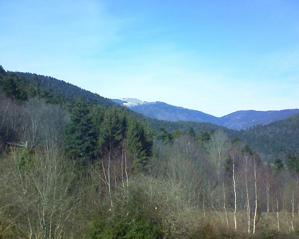 Le petit ballon vu depuis le Domaine Langmatt à Murbach le 23.02.2019 à 14:00 Le petit ballon (Alsace, Vosges) le 23.02.2019 à 14:00