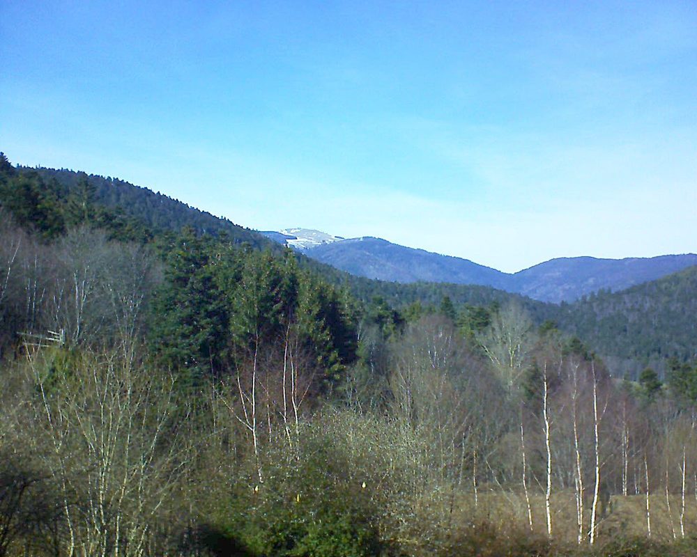 Le petit ballon vu depuis le Domaine Langmatt à Murbach le 23.02.2019 à 14:30 Le petit ballon (Alsace, Vosges) le 23.02.2019 à 14:30
