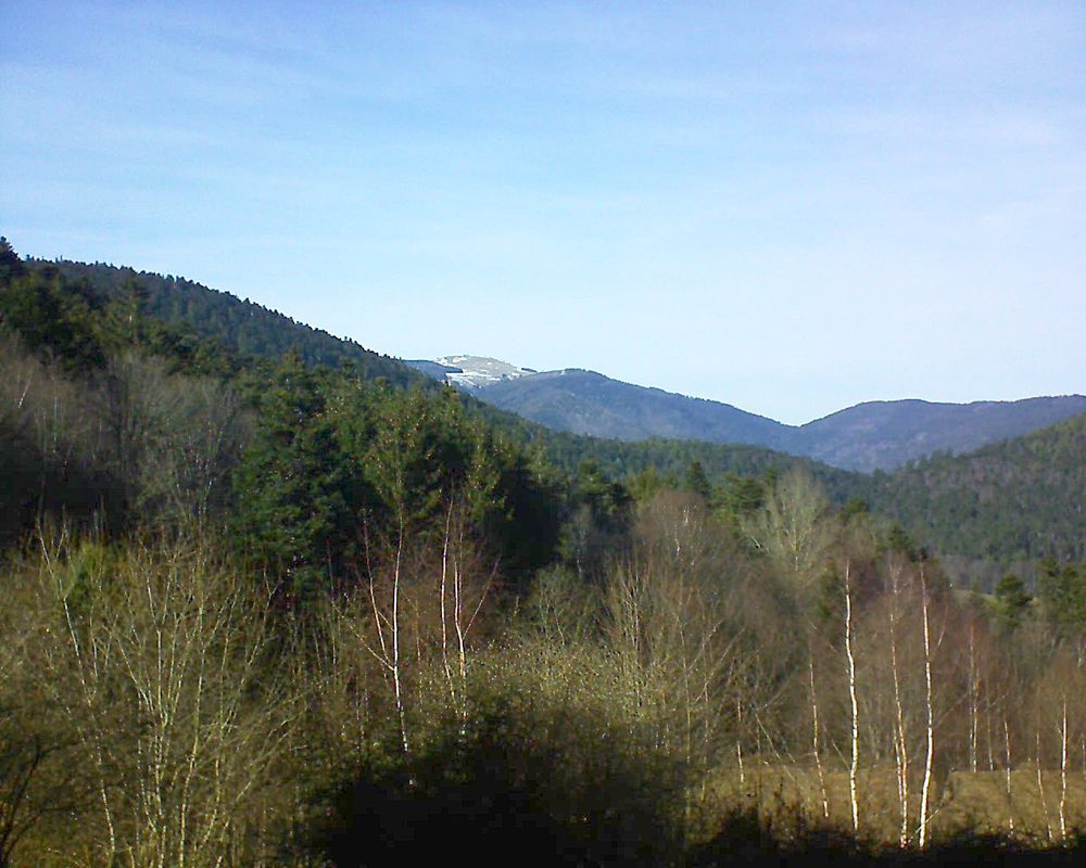 Le petit ballon vu depuis le Domaine Langmatt à Murbach le 23.02.2019 à 15:15 Le petit ballon (Alsace, Vosges) le 23.02.2019 à 15:15