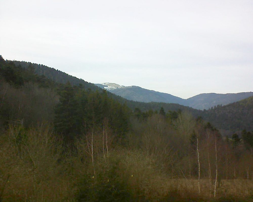 Le petit ballon vu depuis le Domaine Langmatt à Murbach le 23.02.2019 à 17:00 Le petit ballon (Alsace, Vosges) le 23.02.2019 à 17:00