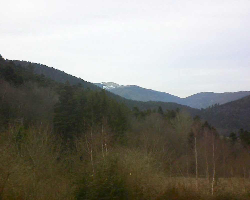 Le petit ballon vu depuis le Domaine Langmatt à Murbach le 23.02.2019 à 17:30 Le petit ballon (Alsace, Vosges) le 23.02.2019 à 17:30