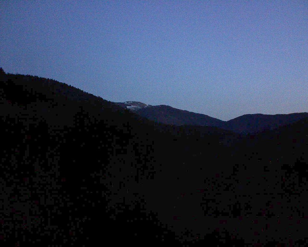 Le petit ballon vu depuis le Domaine Langmatt à Murbach le 24.02.2019 à 07:00 Le petit ballon (Alsace, Vosges) le 24.02.2019 à 07:00