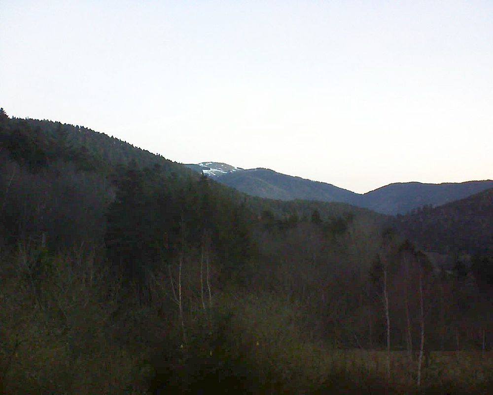 Le petit ballon vu depuis le Domaine Langmatt à Murbach le 24.02.2019 à 07:15 Le petit ballon (Alsace, Vosges) le 24.02.2019 à 07:15