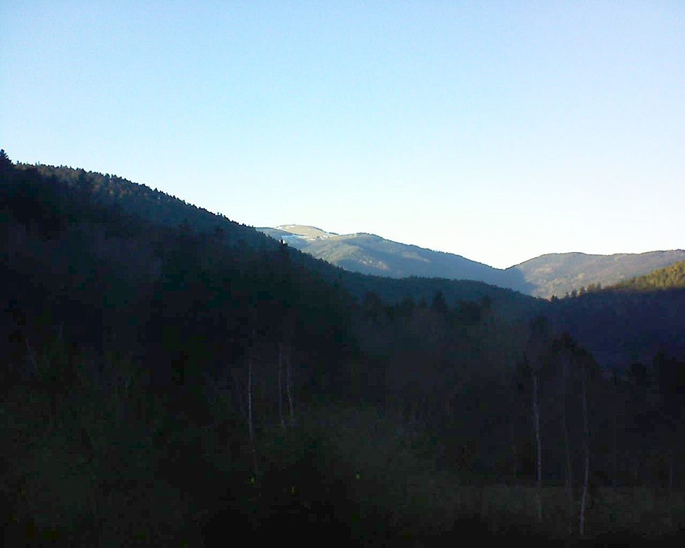 Le petit ballon vu depuis le Domaine Langmatt à Murbach le 24.02.2019 à 17:00 Le petit ballon (Alsace, Vosges) le 24.02.2019 à 17:00