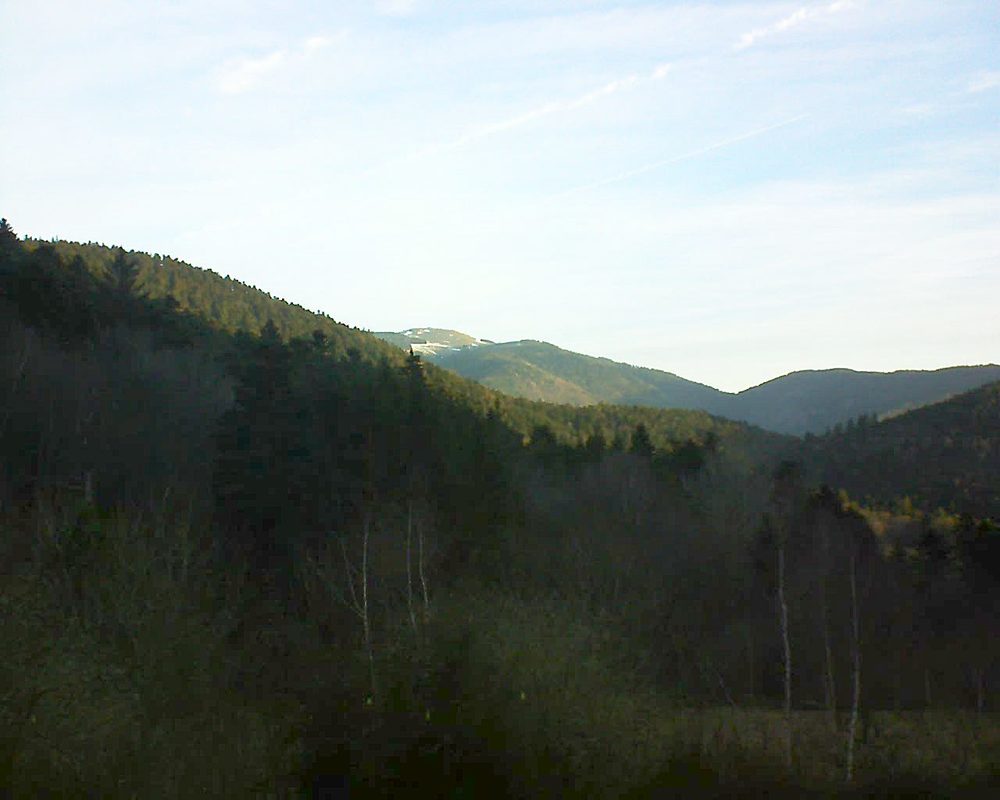 Le petit ballon vu depuis le Domaine Langmatt à Murbach le 25.02.2019 à 07:45 Le petit ballon (Alsace, Vosges) le 25.02.2019 à 07:45