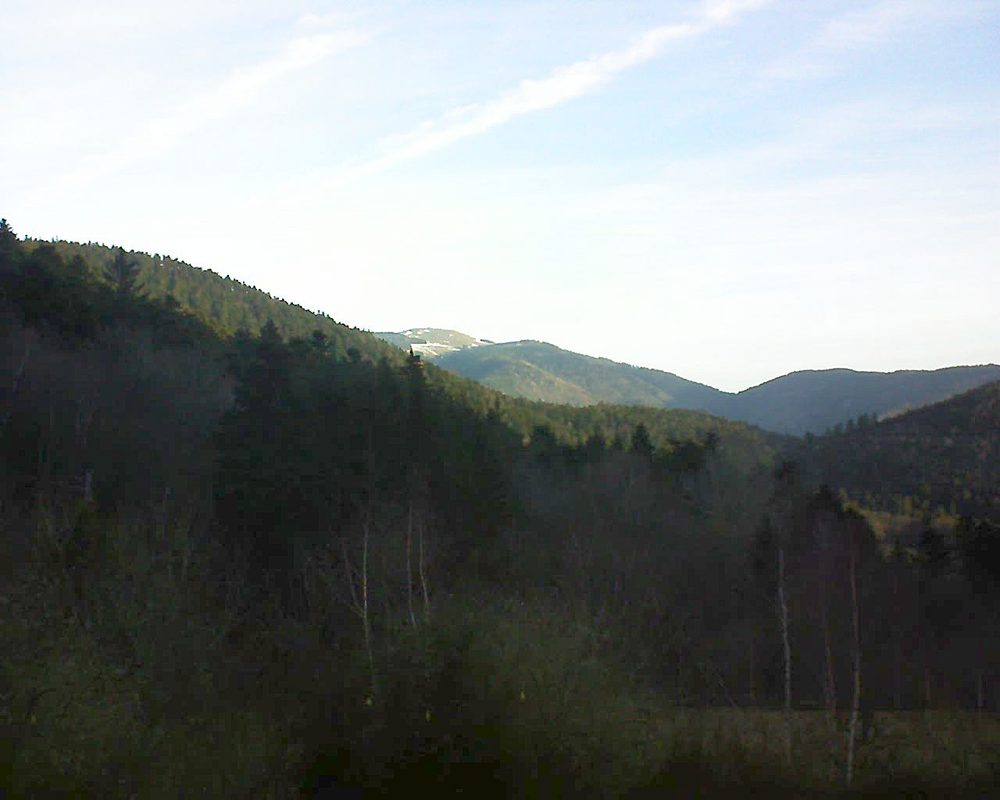 Le petit ballon vu depuis le Domaine Langmatt à Murbach le 25.02.2019 à 08:00 Le petit ballon (Alsace, Vosges) le 25.02.2019 à 08:00