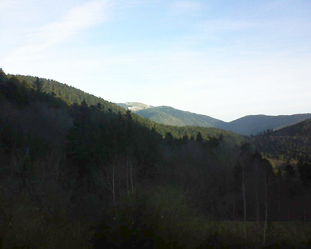 Le petit ballon vu depuis le Domaine Langmatt à Murbach le 25.02.2019 à 08:15 Le petit ballon (Alsace, Vosges) le 25.02.2019 à 08:15