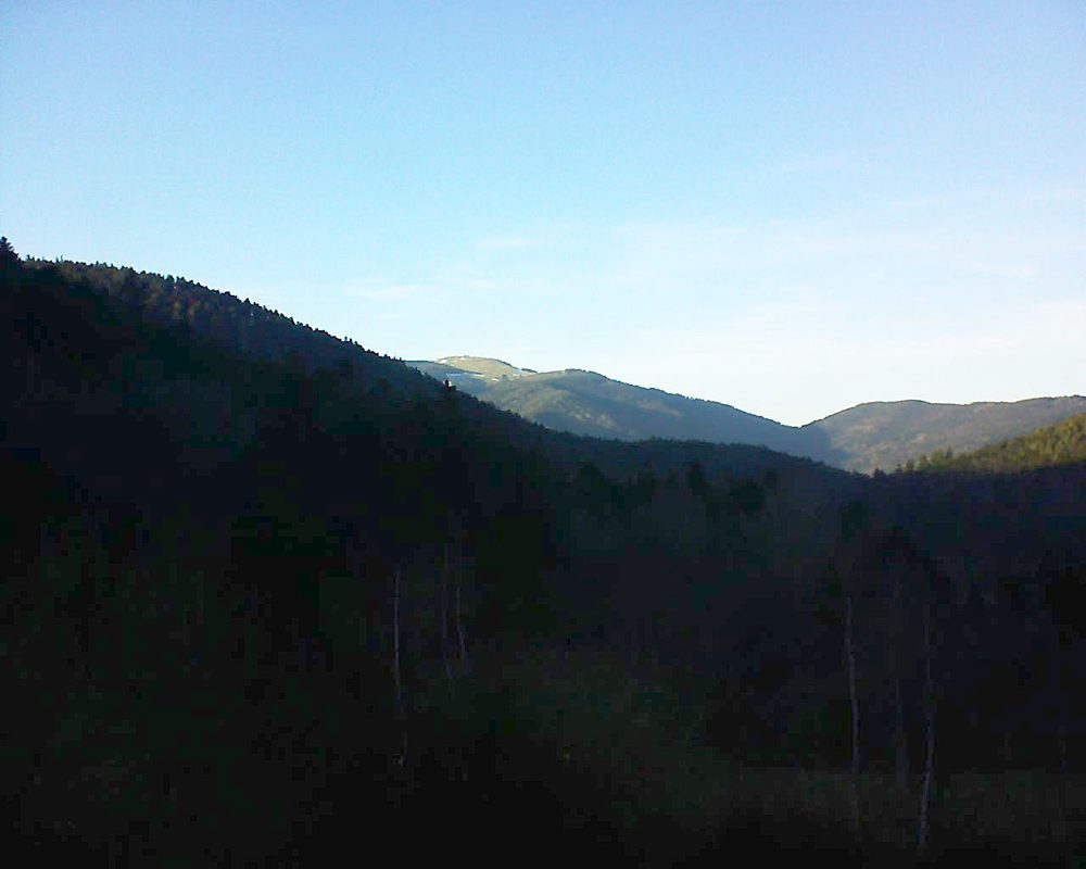 Le petit ballon vu depuis le Domaine Langmatt à Murbach le 25.02.2019 à 17:00 Le petit ballon (Alsace, Vosges) le 25.02.2019 à 17:00