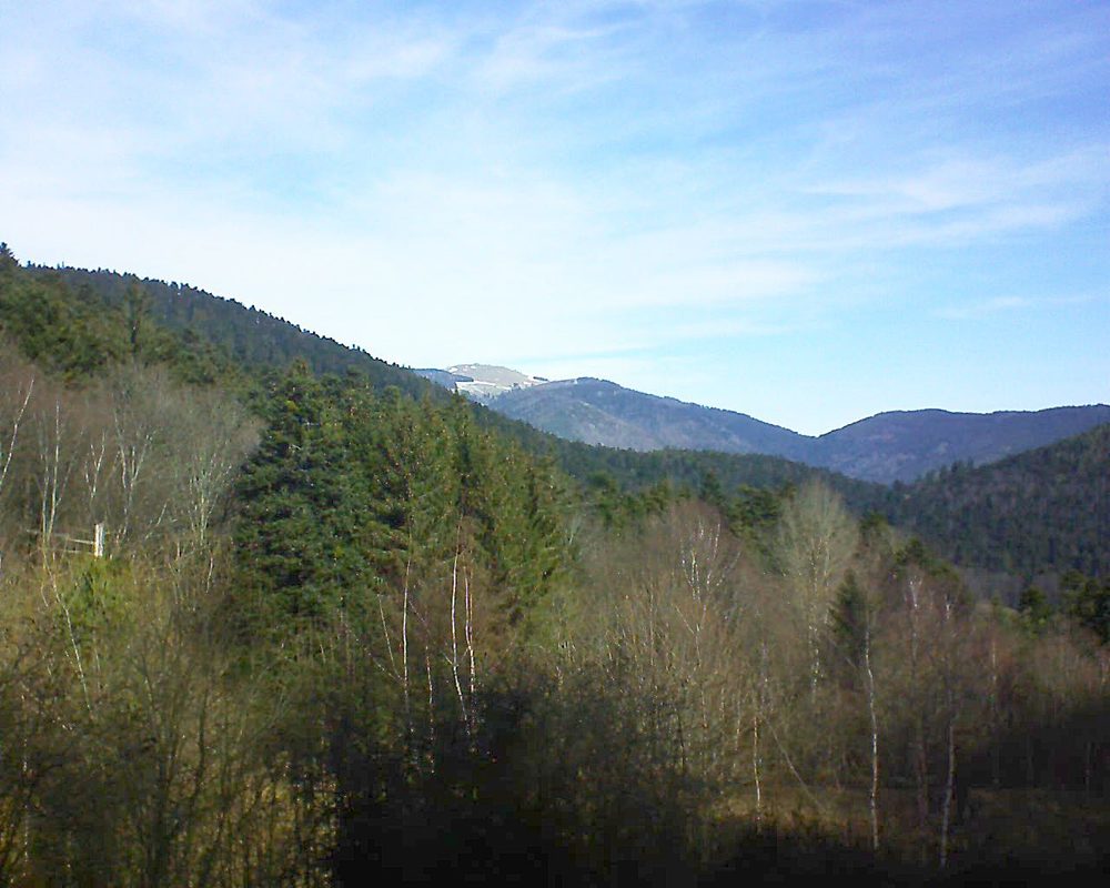 Le petit ballon vu depuis le Domaine Langmatt à Murbach le 26.02.2019 à 10:45 Le petit ballon (Alsace, Vosges) le 26.02.2019 à 10:45