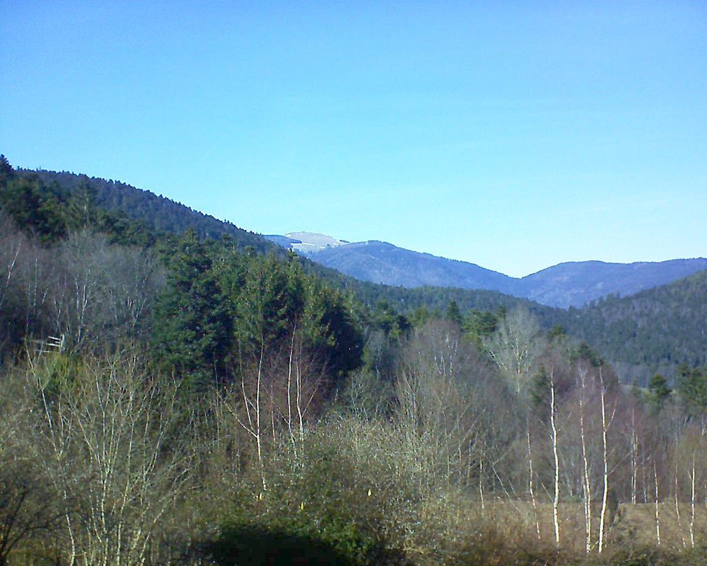 Le petit ballon vu depuis le Domaine Langmatt à Murbach le 26.02.2019 à 14:45 Le petit ballon (Alsace, Vosges) le 26.02.2019 à 14:45