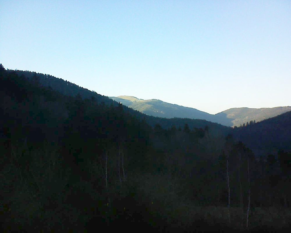 Le petit ballon vu depuis le Domaine Langmatt à Murbach le 27.02.2019 à 17:15 Le petit ballon (Alsace, Vosges) le 27.02.2019 à 17:15