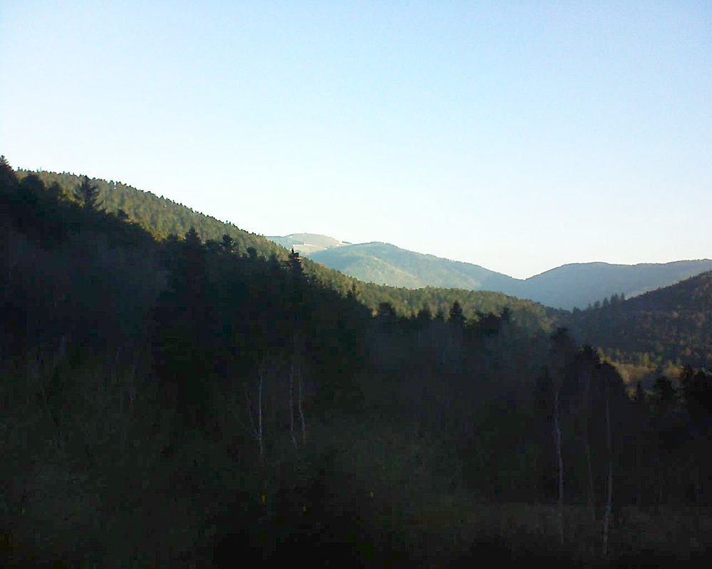 Le petit ballon vu depuis le Domaine Langmatt à Murbach le 28.02.2019 à 08:00 Le petit ballon (Alsace, Vosges) le 28.02.2019 à 08:00