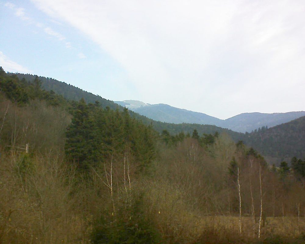 Le petit ballon vu depuis le Domaine Langmatt à Murbach le 28.02.2019 à 10:30 Le petit ballon (Alsace, Vosges) le 28.02.2019 à 10:30