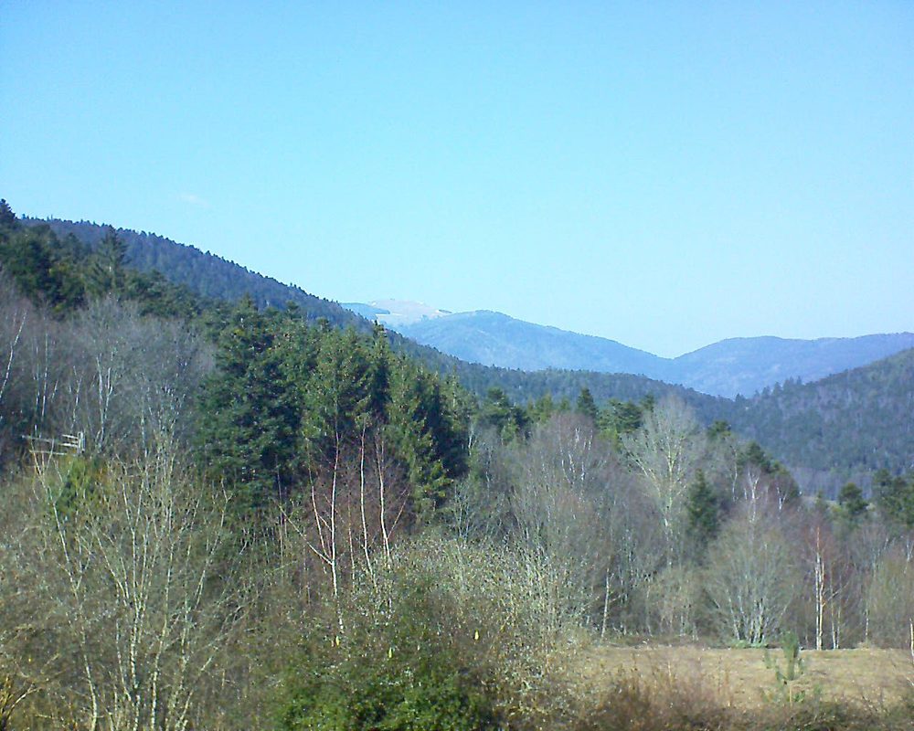 Le petit ballon vu depuis le Domaine Langmatt à Murbach le 28.02.2019 à 14:15 Le petit ballon (Alsace, Vosges) le 28.02.2019 à 14:15