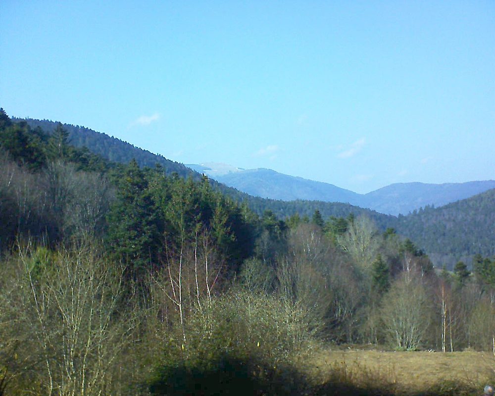 Le petit ballon vu depuis le Domaine Langmatt à Murbach le 28.02.2019 à 15:15 Le petit ballon (Alsace, Vosges) le 28.02.2019 à 15:15