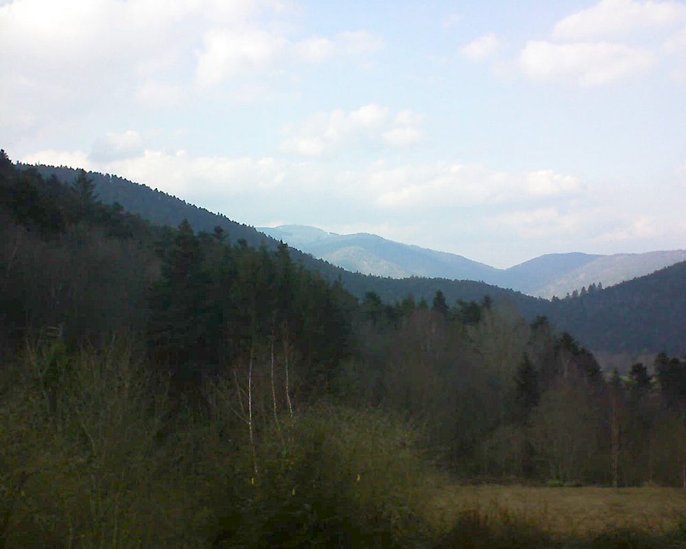 Le petit ballon vu depuis le Domaine Langmatt à Murbach le 28.02.2019 à 16:00 Le petit ballon (Alsace, Vosges) le 28.02.2019 à 16:00