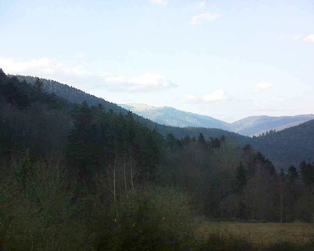 Le petit ballon vu depuis le Domaine Langmatt à Murbach le 28.02.2019 à 16:30 Le petit ballon (Alsace, Vosges) le 28.02.2019 à 16:30
