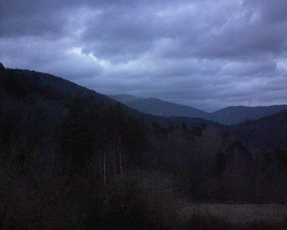 Le petit ballon vu depuis le Domaine Langmatt à Murbach le 28.02.2019 à 18:30 Le petit ballon (Alsace, Vosges) le 28.02.2019 à 18:30