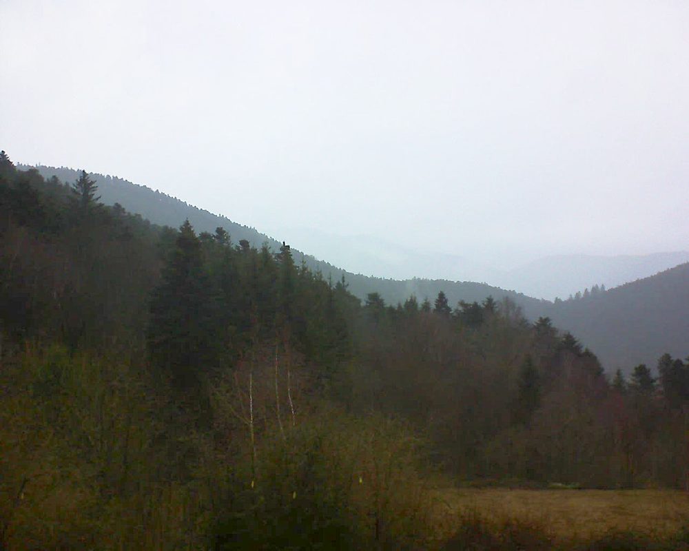 Le petit ballon vu depuis le Domaine Langmatt à Murbach le 01.03.2019 à 09:45 Le petit ballon (Alsace, Vosges) le 01.03.2019 à 09:45