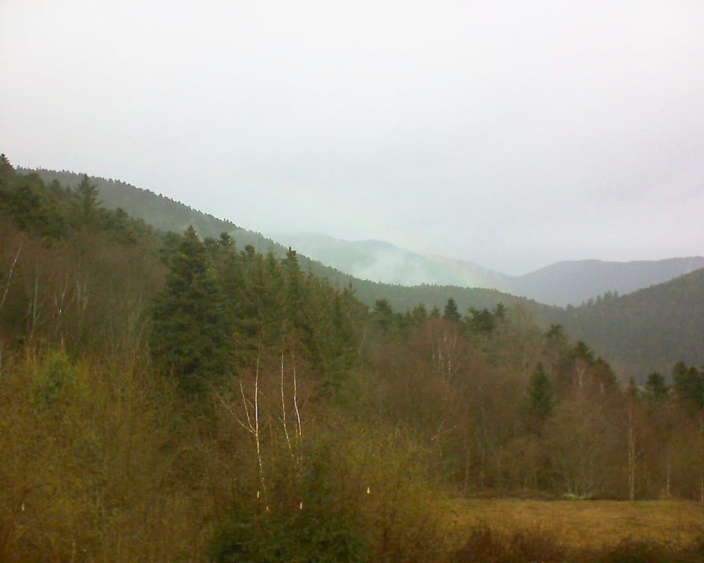 Le petit ballon vu depuis le Domaine Langmatt à Murbach le 01.03.2019 à 11:30 Le petit ballon (Alsace, Vosges) le 01.03.2019 à 11:30