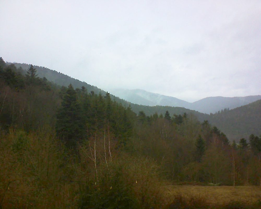 Le petit ballon vu depuis le Domaine Langmatt à Murbach le 01.03.2019 à 13:15 Le petit ballon (Alsace, Vosges) le 01.03.2019 à 13:15