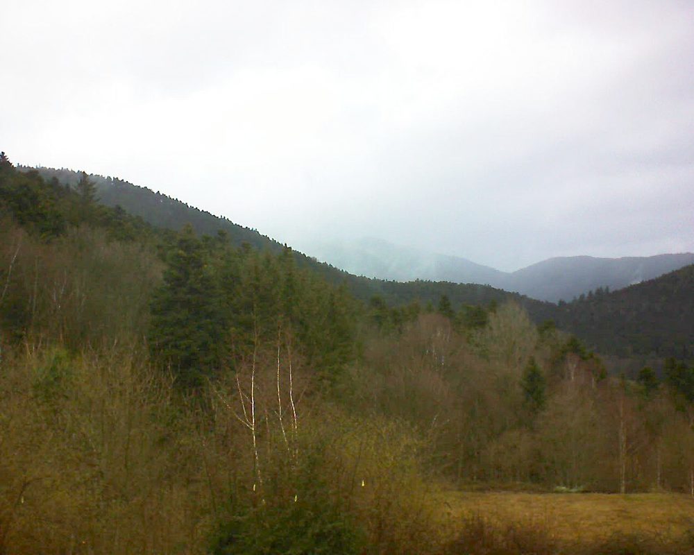 Le petit ballon vu depuis le Domaine Langmatt à Murbach le 01.03.2019 à 13:45 Le petit ballon (Alsace, Vosges) le 01.03.2019 à 13:45