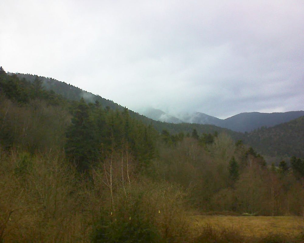 Le petit ballon vu depuis le Domaine Langmatt à Murbach le 01.03.2019 à 14:15 Le petit ballon (Alsace, Vosges) le 01.03.2019 à 14:15