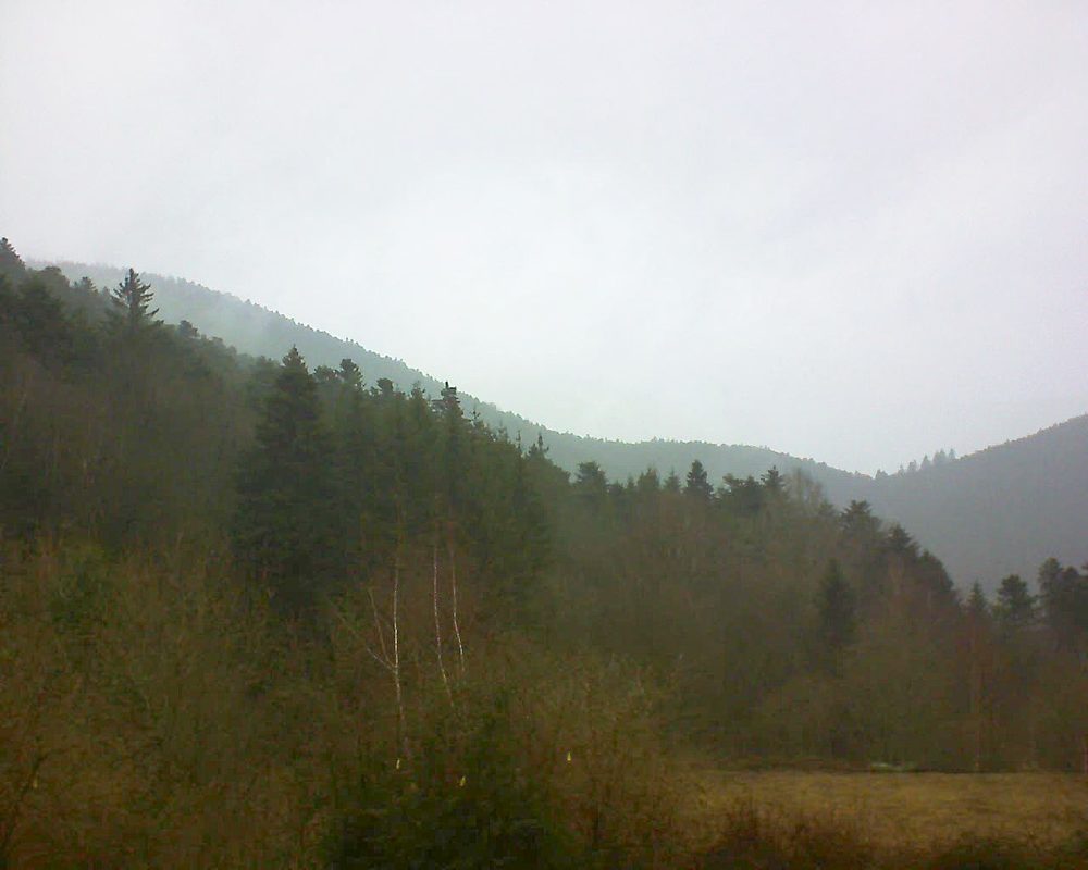 Le petit ballon vu depuis le Domaine Langmatt à Murbach le 01.03.2019 à 14:45 Le petit ballon (Alsace, Vosges) le 01.03.2019 à 14:45
