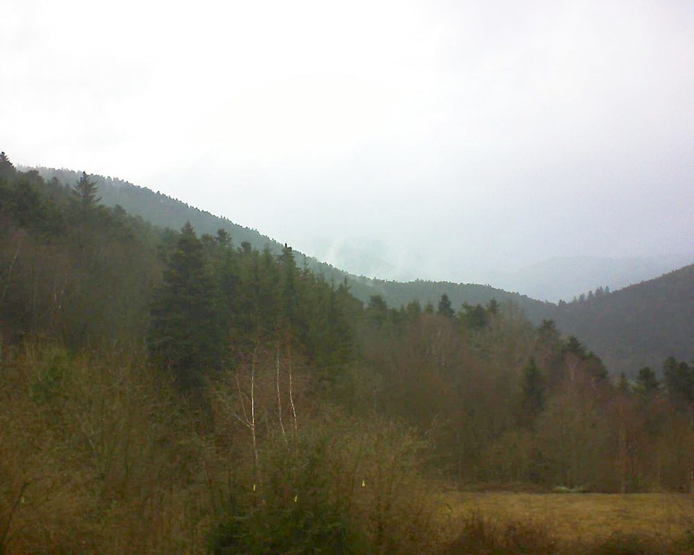 Le petit ballon vu depuis le Domaine Langmatt à Murbach le 01.03.2019 à 15:30 Le petit ballon (Alsace, Vosges) le 01.03.2019 à 15:30