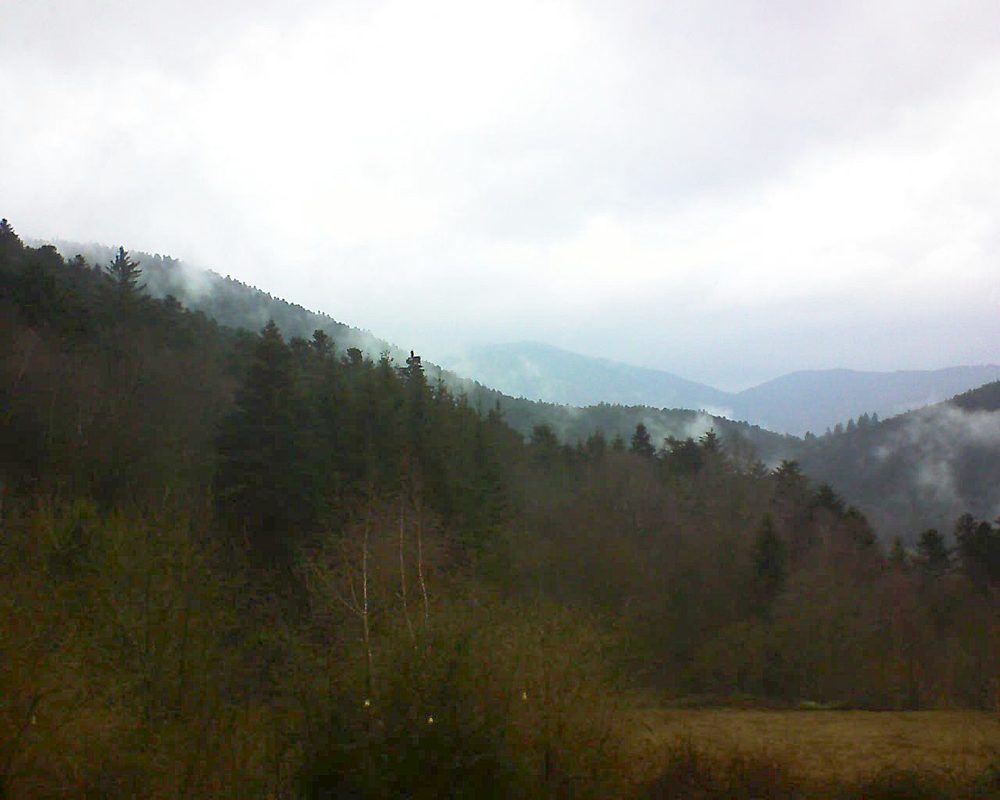 Le petit ballon vu depuis le Domaine Langmatt à Murbach le 01.03.2019 à 16:45 Le petit ballon (Alsace, Vosges) le 01.03.2019 à 16:45