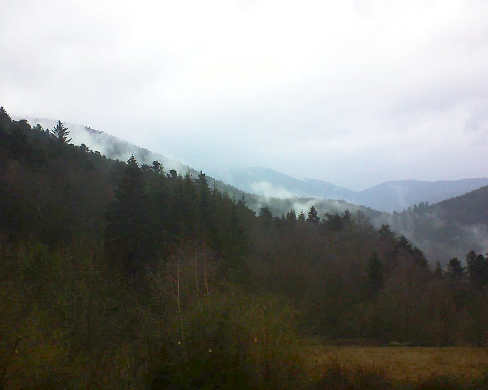 Le petit ballon vu depuis le Domaine Langmatt à Murbach le 01.03.2019 à 17:00 Le petit ballon (Alsace, Vosges) le 01.03.2019 à 17:00