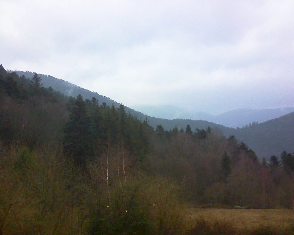 Le petit ballon vu depuis le Domaine Langmatt à Murbach le 01.03.2019 à 17:30 Le petit ballon (Alsace, Vosges) le 01.03.2019 à 17:30